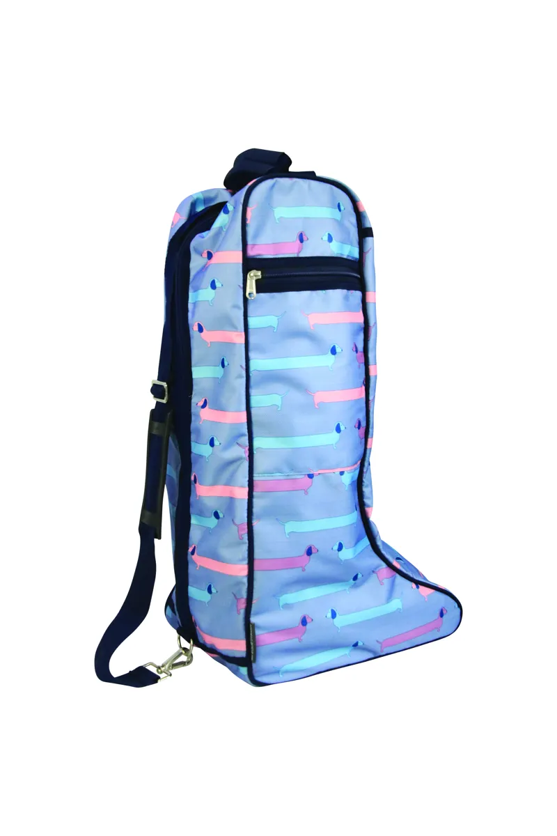 Hy Equestrian Dorris The Dachshund Boot Bag - Riviera/Navy